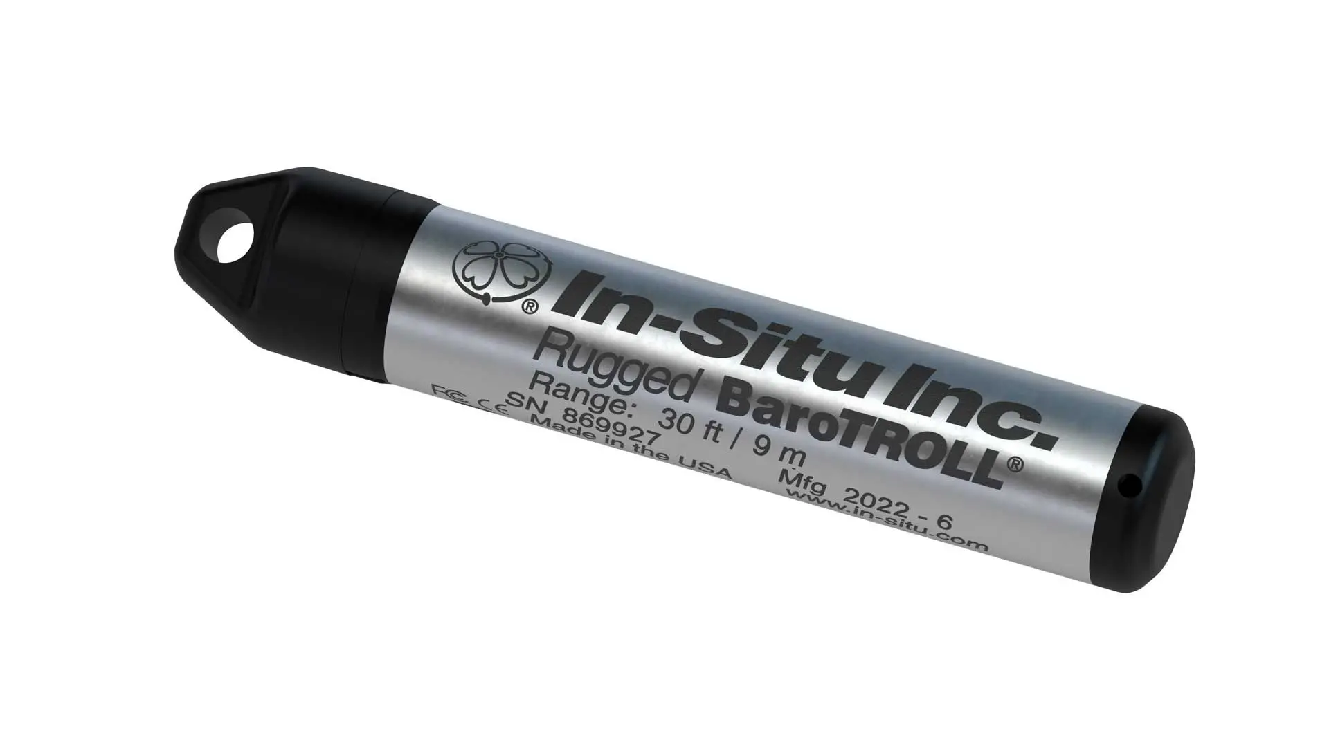 Produktfoto 1 von Rugged Baro TROLL - for use with Rugged TROLL 100 and 200. Deploy on backshell hanger (included) or Direct Read cable
