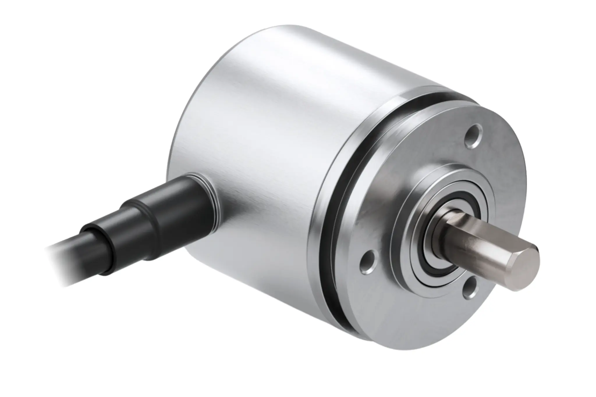 Produktfoto 1 von Incremental encoder EN380.IL-SMA5.5C1H1.00100.H, Solid shaft ø5 x 12 mm, 1m cable, 8...30 VDC, HTL/push pull, 6 channels, 100ppr