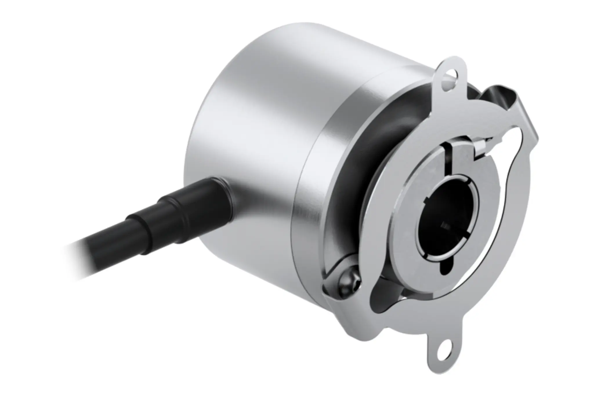 Produktfoto 1 von Incremental encoder EN380.IL-BF12.5C1H1.00500.H, Blind hollow shaft ø12 mm, stator coupling ø45 mm, 1m cable, 8...30 VDC, HTL/push pull, 6 channels, 500ppr