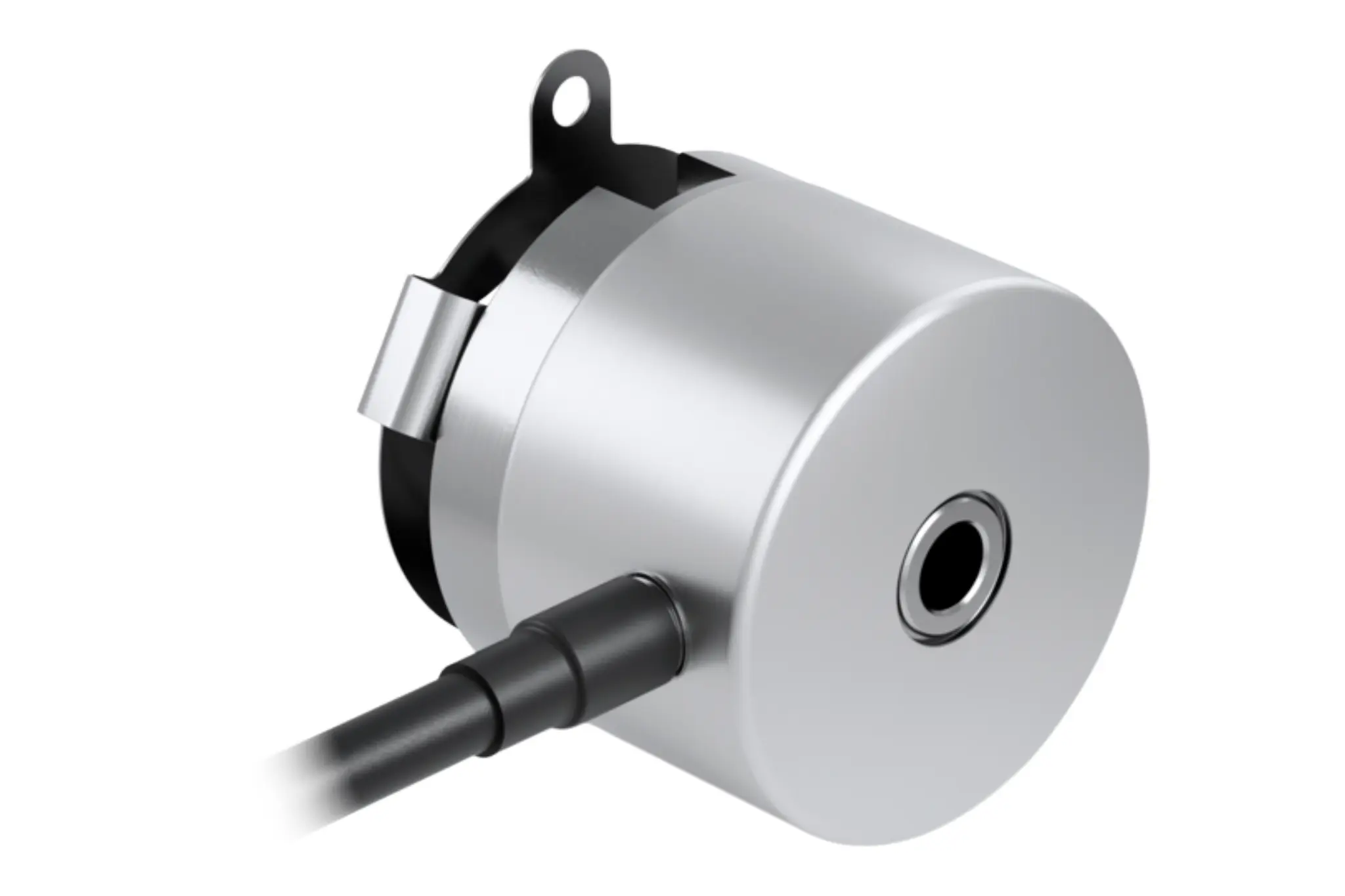 Produktfoto 1 von Incremental encoder EN380.IL-TF06.5C1H1.01024.H, Through hollow shaft ø6 mm, stator coupling ø45 mm, 1m cable, 8...30 VDC, HTL/push pull, 6 channels, 1024ppr