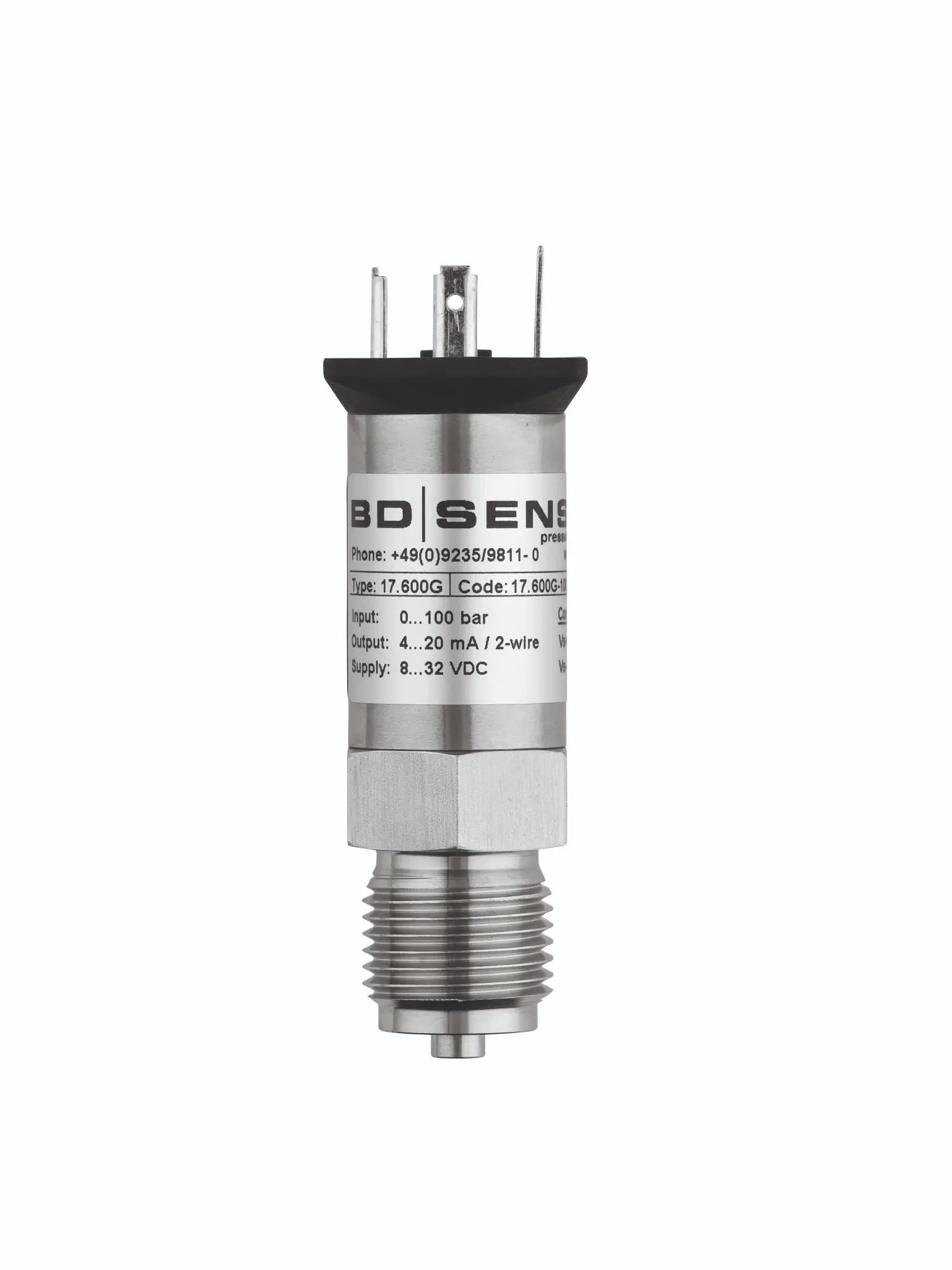 Produktfoto 1 von Pressure sensor 17.600G, 0...16 bar, 4-20 mA, G 1/2" EN 837