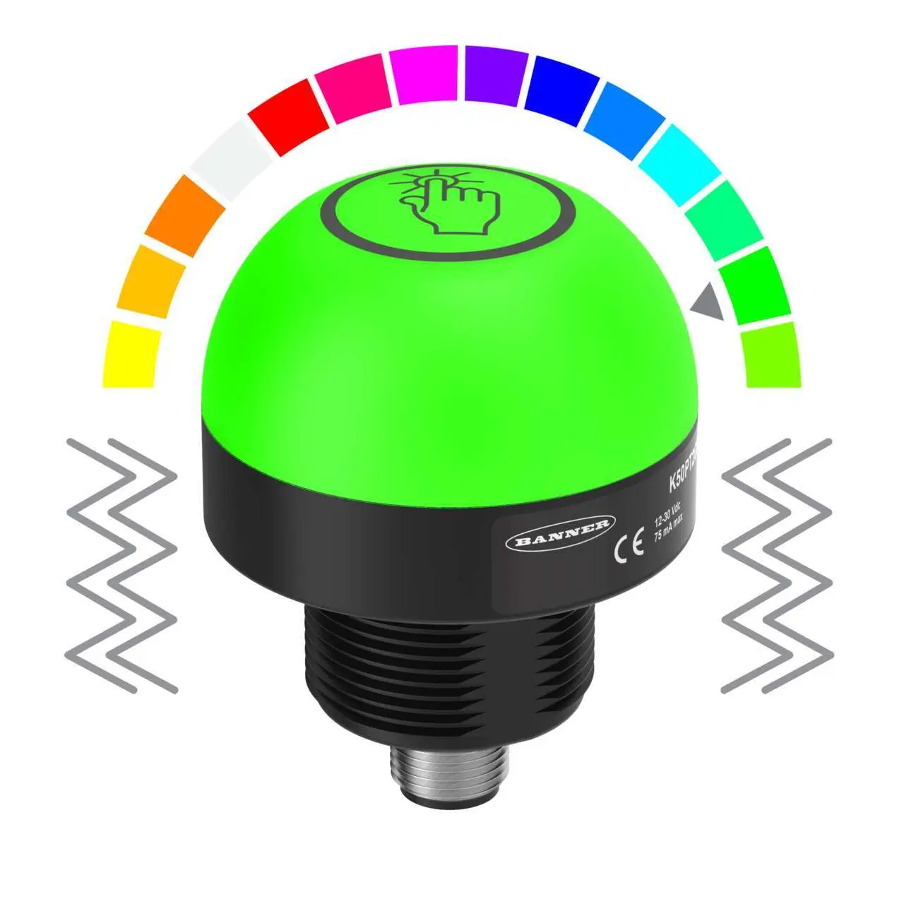 Produktfoto 1 von K50 Pro Touch with IO-Link Series: RGB Touch Sensor with Vibration Feedback K50PTVKQ