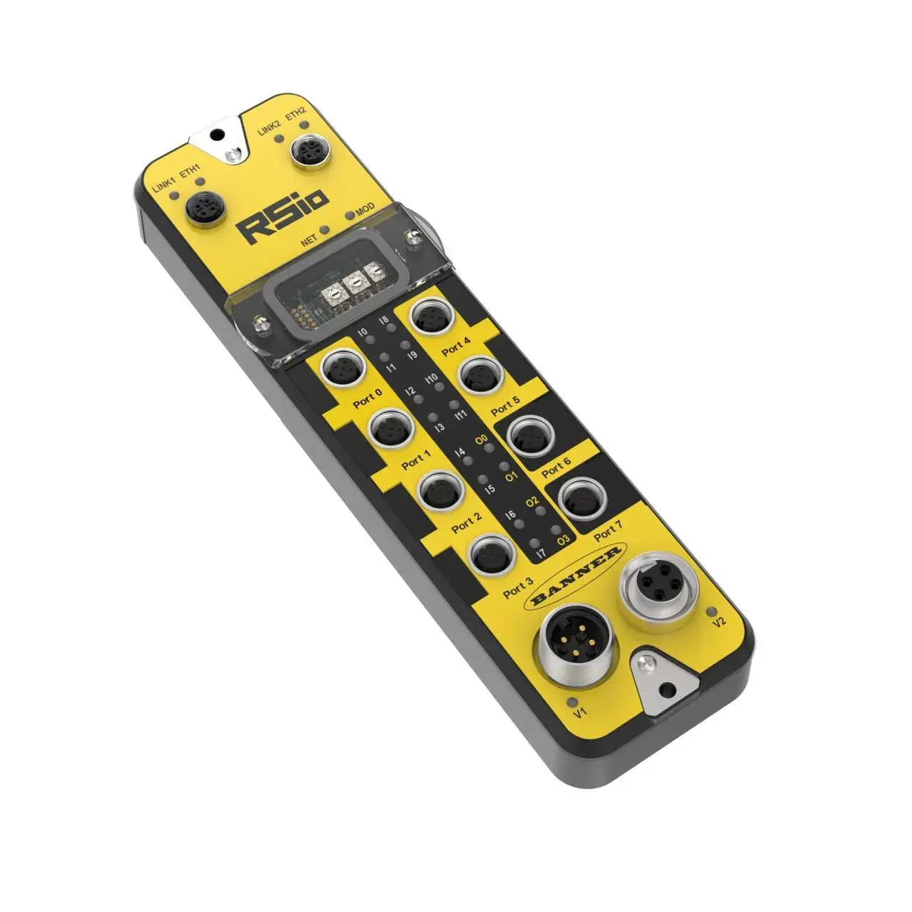 Produktfoto 1 von RSIO-MA4-6SI2SO-C, RSio Series Remote Safe I/O: CIP Safety. 6 Configurable Safety Inputs w/ISD. 2 OSSD Safety Outputs. 7/8 Power: 19.2-28.8 V dc. IP65, IP67