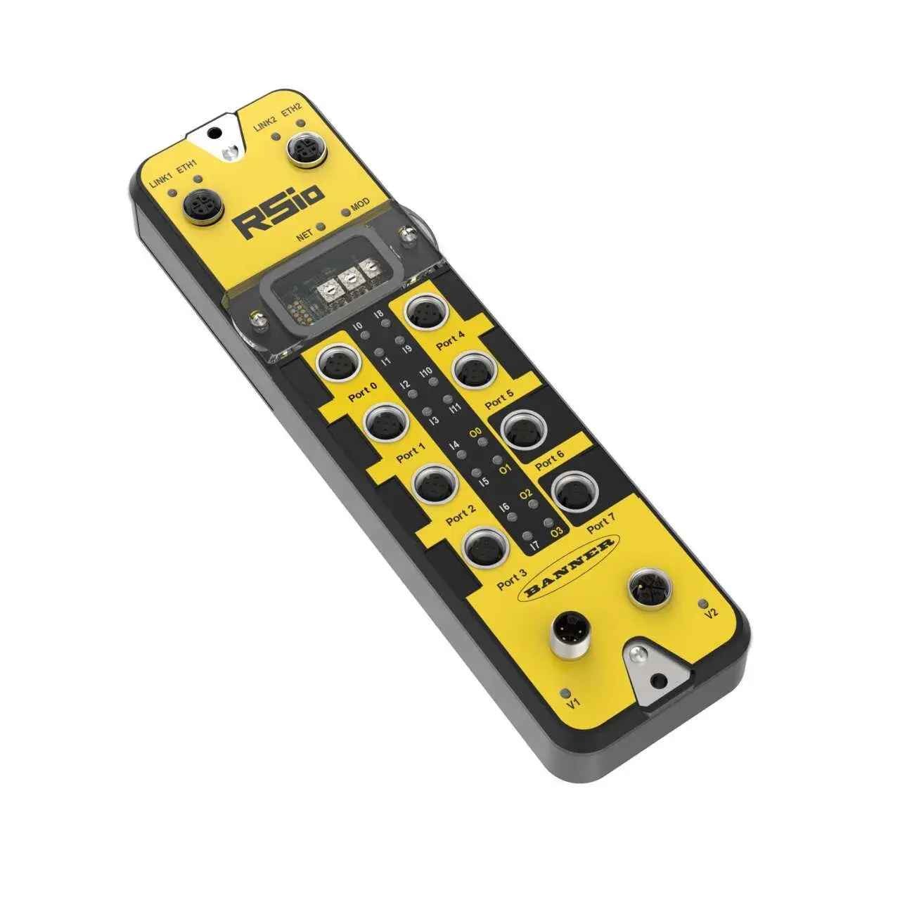 Produktfoto 1 von RSIO-L5-6SI2SO-C, RSio Series Remote Safe I/O: CIP Safety. 6 Configurable Safety Inputs w/ISD. 2 OSSD Safety Outputs. L-Code Power: 19.2-28.8 V dc. IP65, IP67.