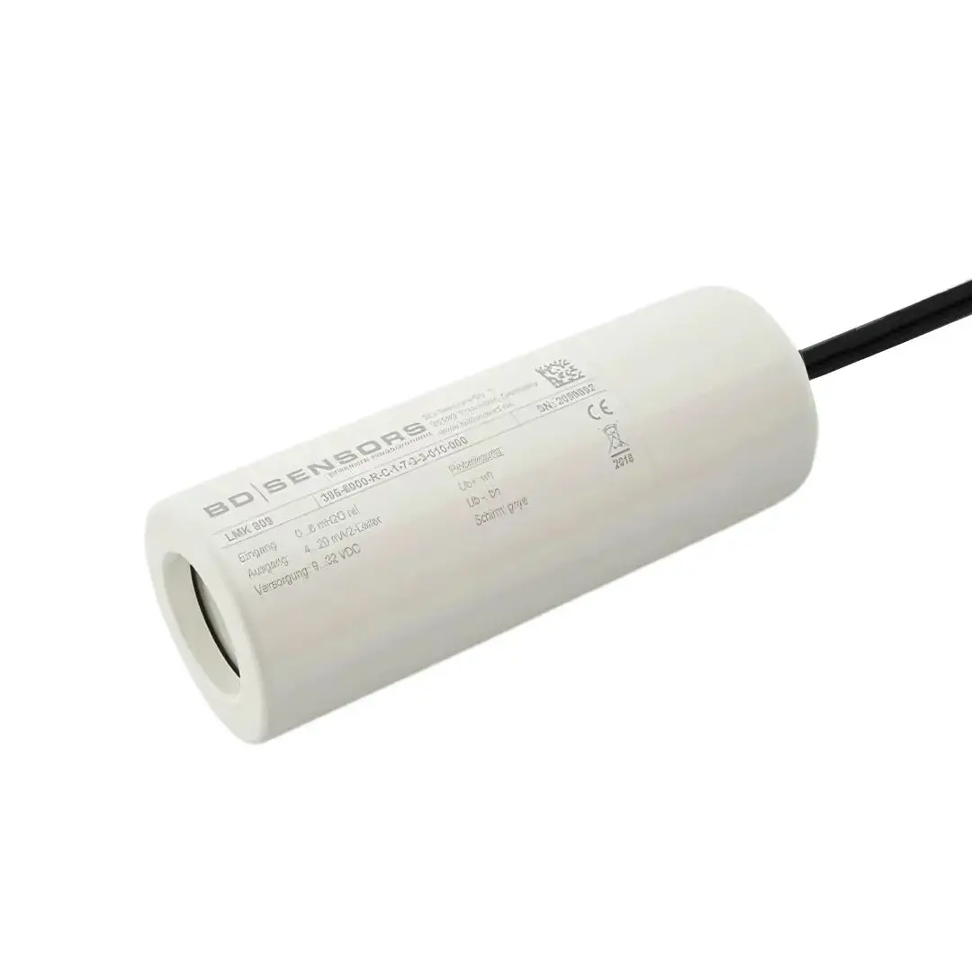 Produktfoto 1 von Level sensor LMK809L, 0-3 m H2O, 4-20 mA, 10 m PUR cable, for sewerage