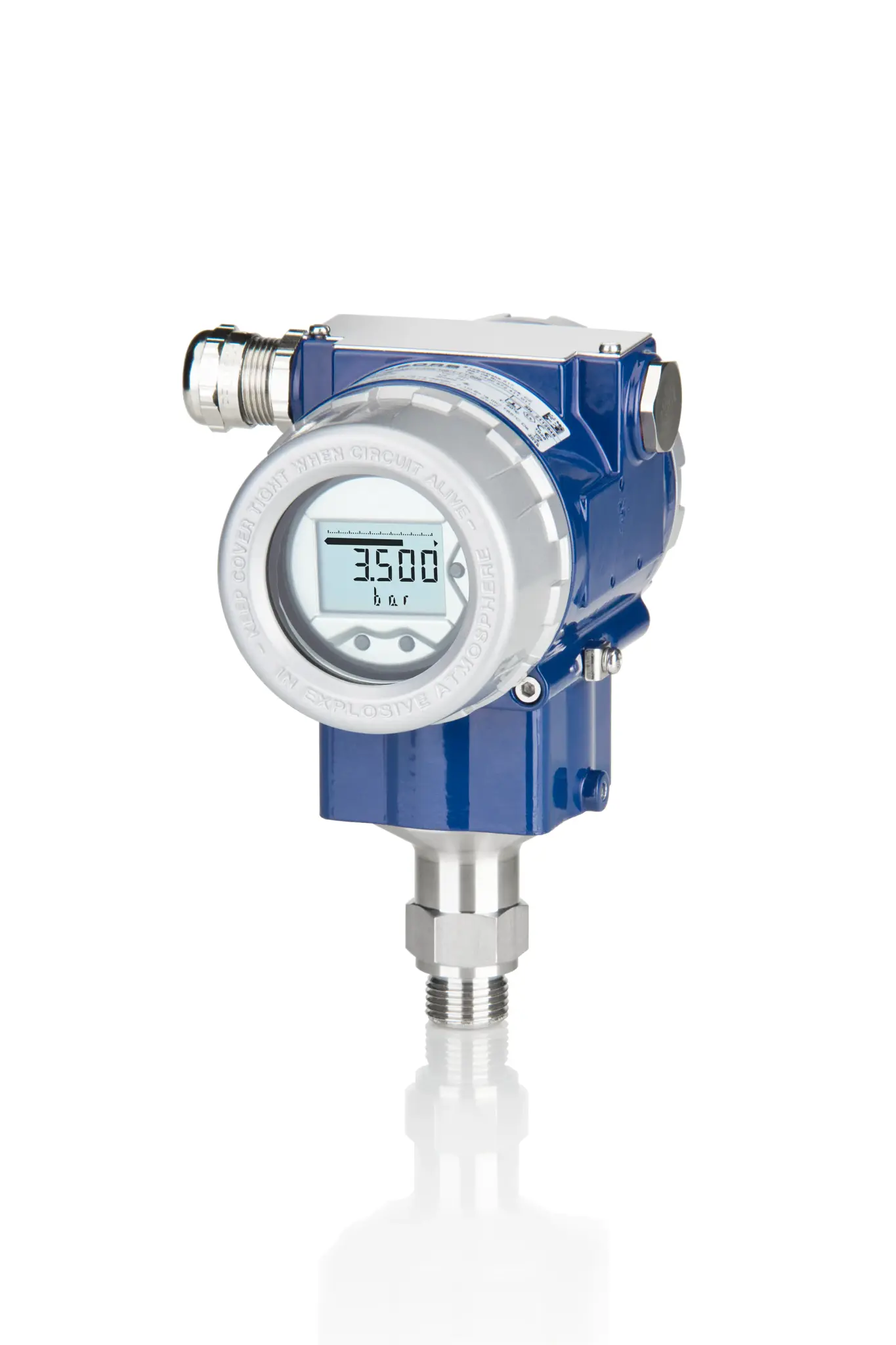Produktfoto 1 von Pressure sensor XMPi, 0...20 bar, 4-20 mA HART, G 1/2" DIN 3852 flush, with display