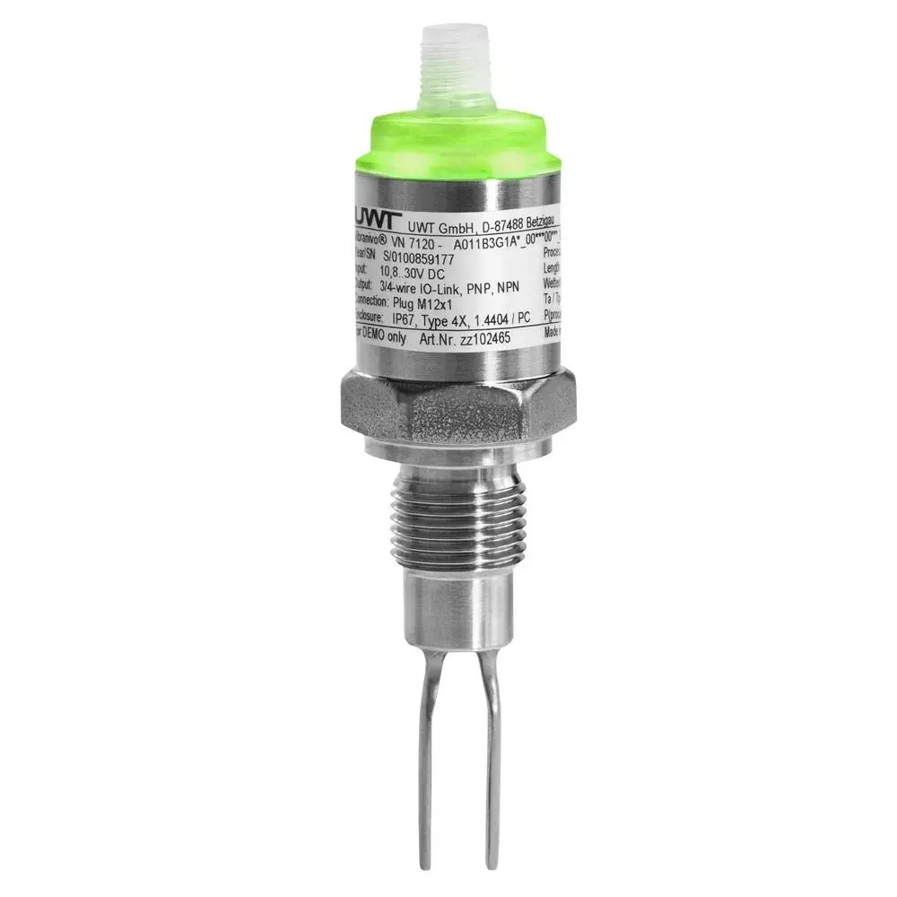 Produktfoto 1 von Level sensor, vibrating fork VN7120, 2- wire without contact 20…230V AC/DC, G 1/2", L=64mm, 6 yrs guarantee