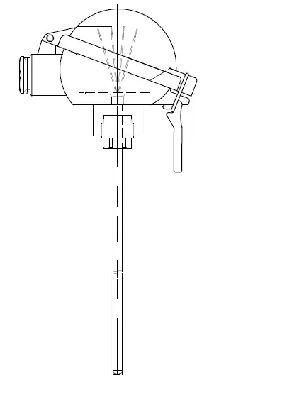 Temperature sensor 2xPT100, 6x100mm, class B, 2x3 wires, MI, NAA IP67, 500C