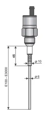 Produktfoto 1 von Level sensor, L = 100 mm
