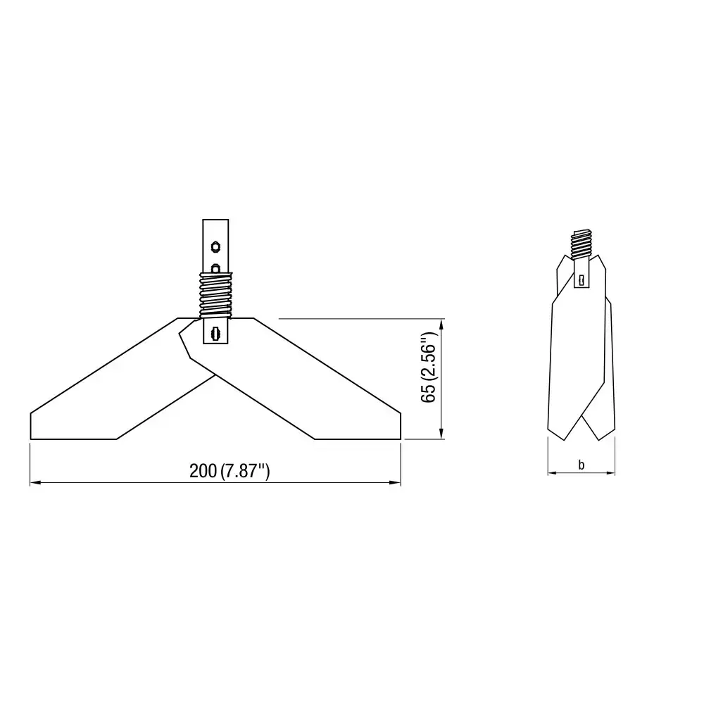 Produktfoto 1 von Hinged vane 98 x 200mm double sided