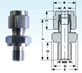 Produktfoto 1 von Compression thread M6x1, d = 3 mm
