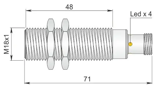 Produktfoto 1 von Inductive sensor SI18-DC8 PNP FROM H