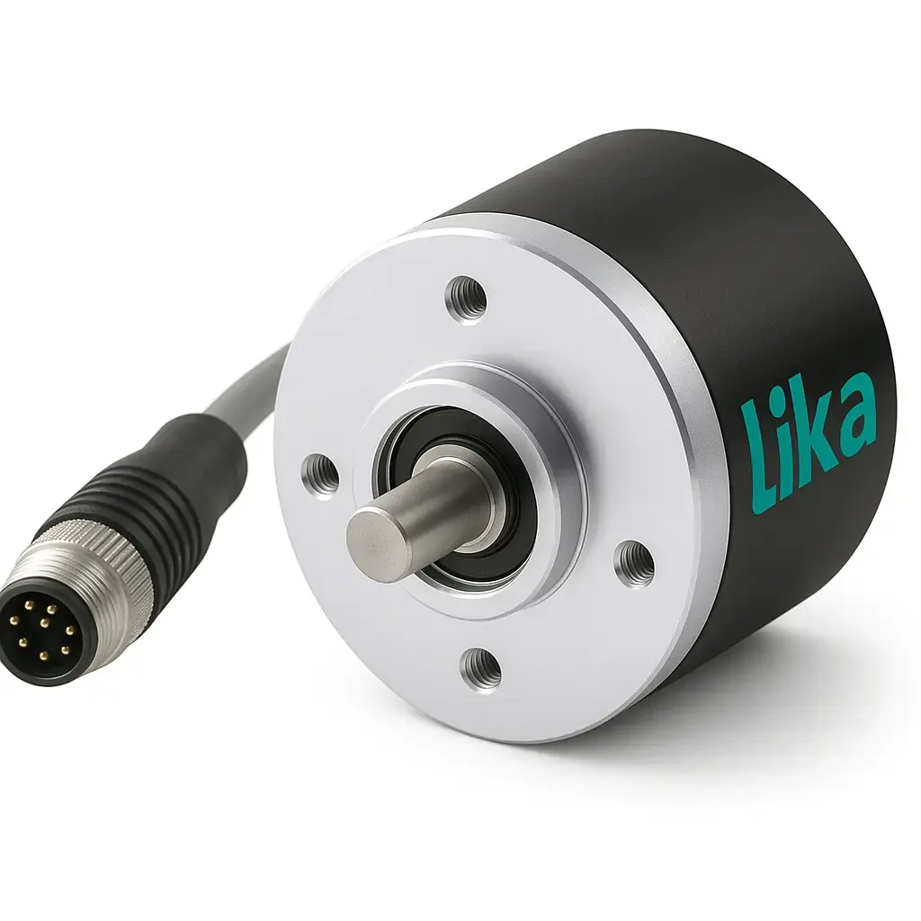 Produktfoto 1 von Encoder I41, 6 mm shaft, AB0/, 0.5 m, M12, 8 pin, pigtail