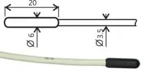 Produktfoto 1 von Temperature sensor Pt1000TR160/E, ELKA connector, 2m