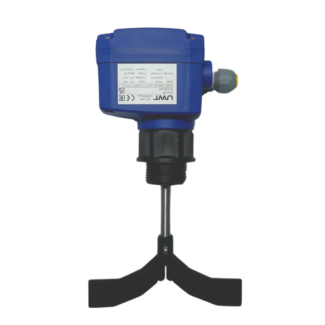Produktfoto 1 von Level sensor rotating, G1 1/4", 230VAC supply, paddle 27x150mm, L=140mm