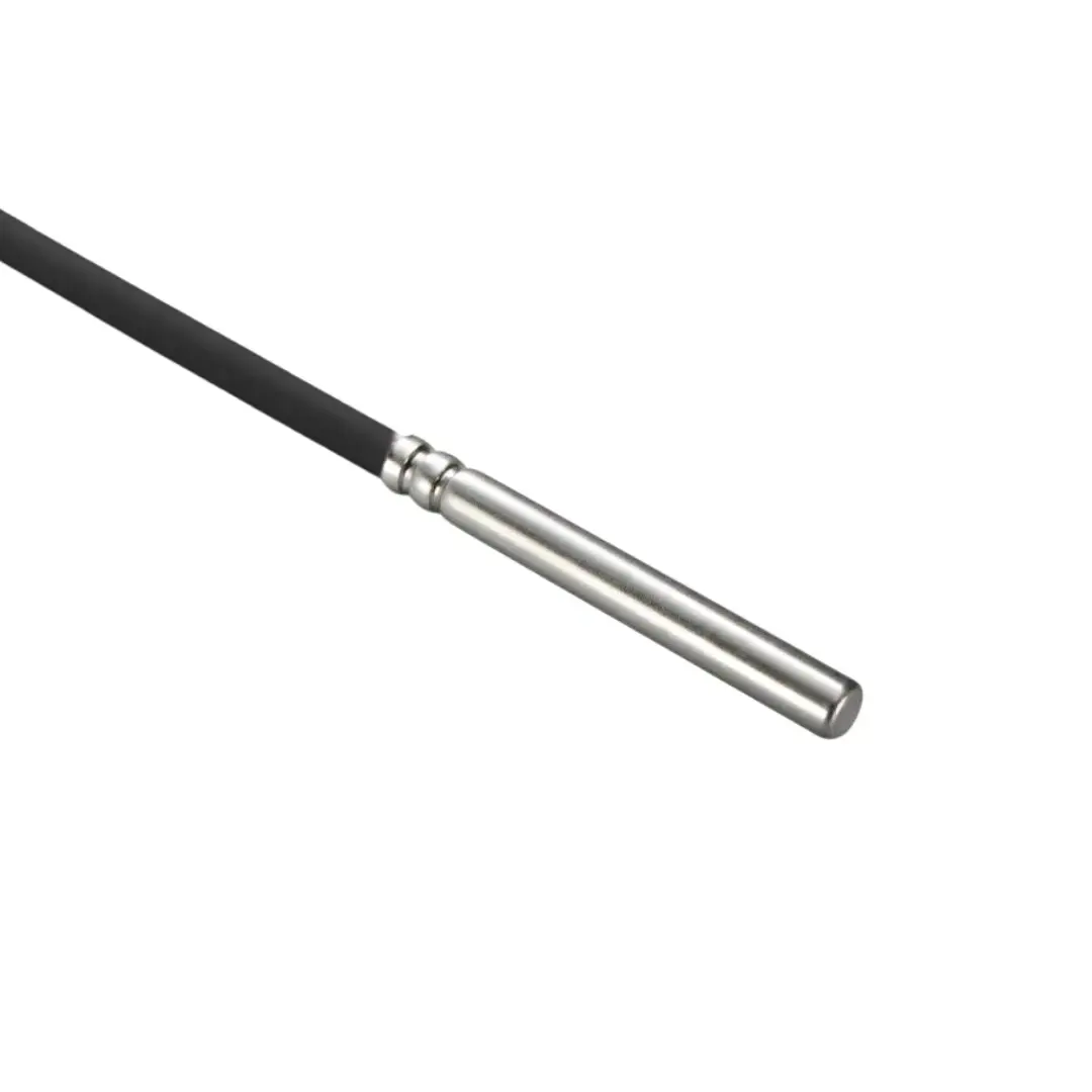 Temperature sensor PT100, 6x50mm, 3-wire, PVC cable 2m, -40°C to +105°C, class A