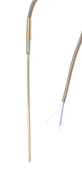 Produktfoto 1 von Temperature sensor PT1000, 3x150mm, 2 wires, MIC, AISI 316, metallic transition ø6mm with LT resin,anti-crease spring, silicon cable E= 3000 mm, class A