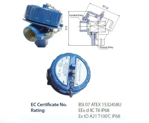 Produktfoto 1 von Temperature sensor head XDA-A-M24-M20, ATEX