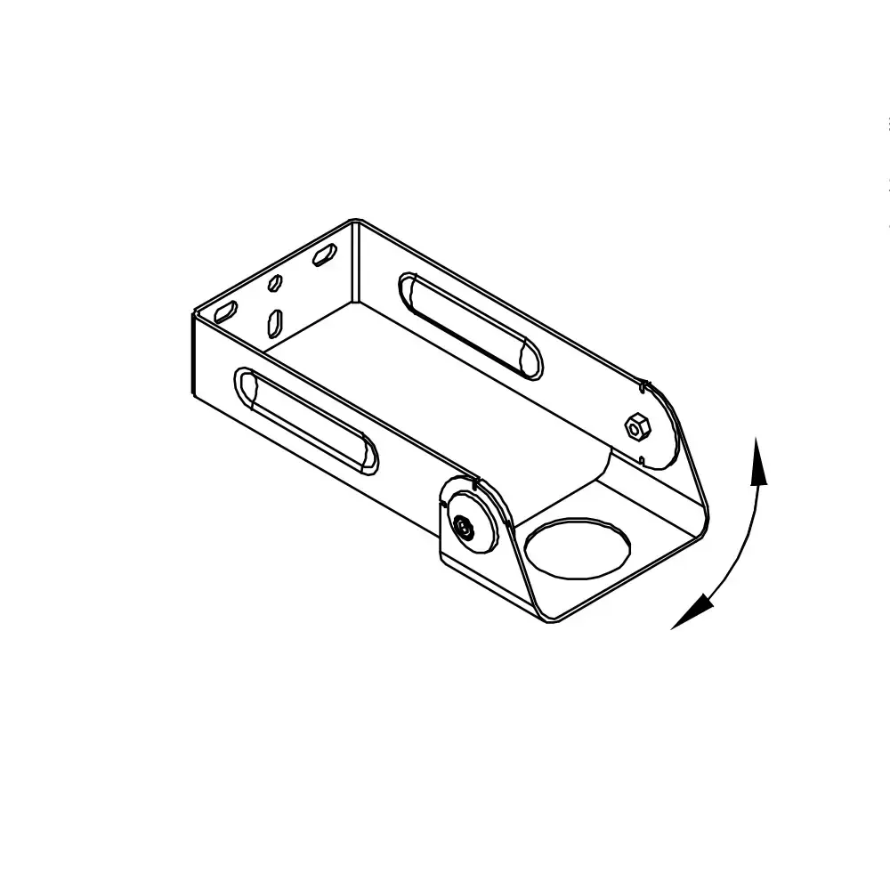Produktfoto 1 von Accessories Mounting bracket NR 7000, vertically rotable, fits for G1½", L=200mm (7.9"), 1.4404 (316L)