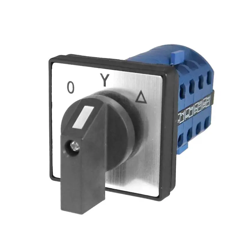 Produktfoto 1 von Nocken-Drehschalter, 48x48mm, Beschriftung 0/Stern/Dreieck, Motorschalter, 400V~, 20A