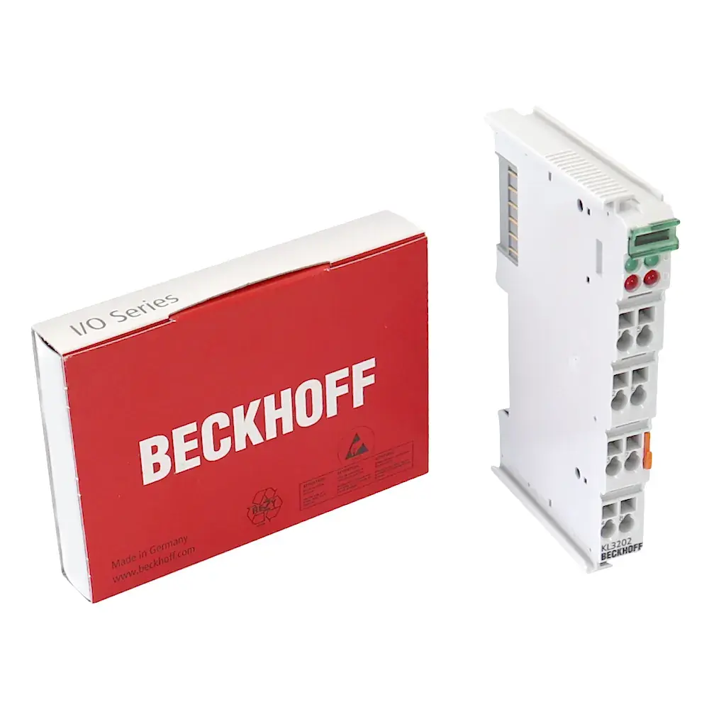 Produktfoto 1 von BECKHOFF KL3202-0000 Busklemme, 2-Kanal-Analog-Eingang, RTD (Pt100), 16-Bit