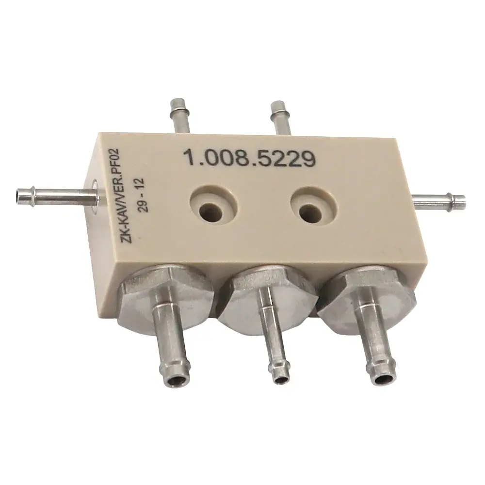 FLO CONTROL 1.008.5229 Verteilerblock mit 7 Schlauchtüllen, 5x2,5/2x3,8mm, PEEK