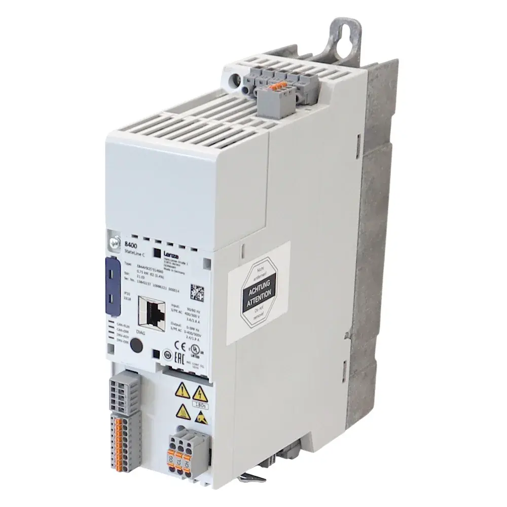 Produktfoto 1 von LENZE E84AVSCE7514SX0 8400 Stateline C Frequenzumrichter, 0,75kW, 400/500~, 0-599Hz