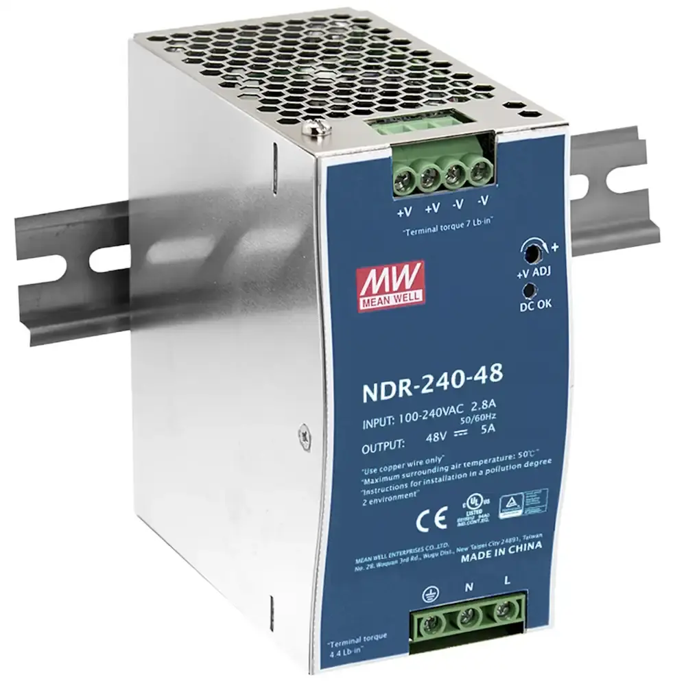 Produktfoto 1 von MeanWell NDR-240-48 Netzteil, DIN-Schiene, 240W, 48V-, 5A