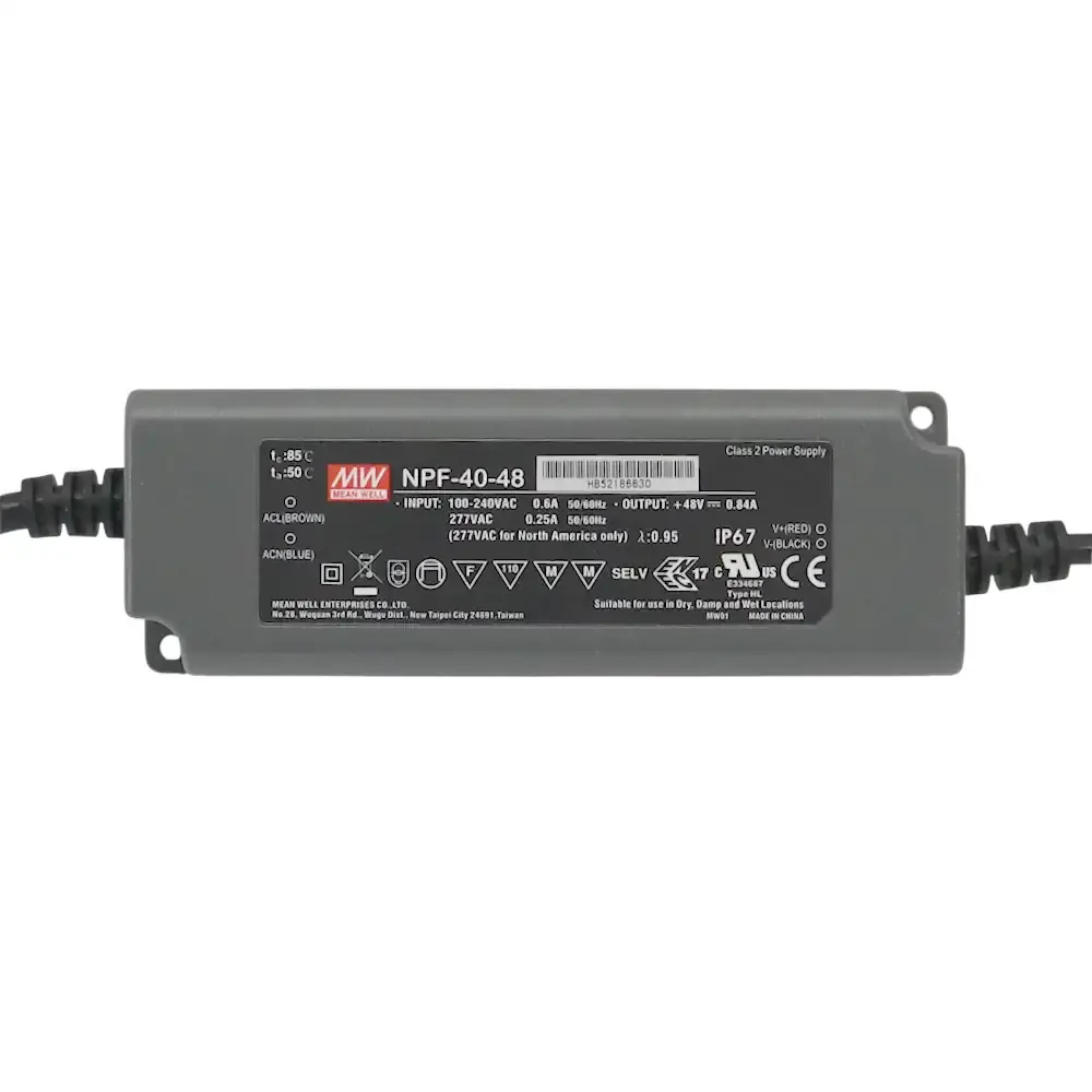 Produktfoto 1 von MEAN WELL NPF-40-48 LED-Treiber IP67 | 48VDC 0,84A 40W CV+CC