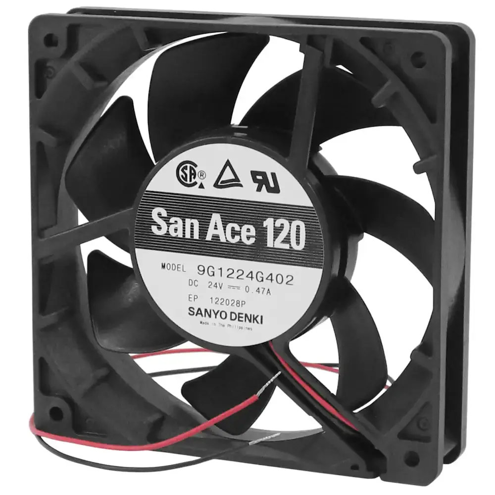 Produktfoto 1 von SANYO DENKI San Ace 120 Axiallüfter, 120x120x25mm, 24V-, 11W, 3,68m³/min, 51dBA