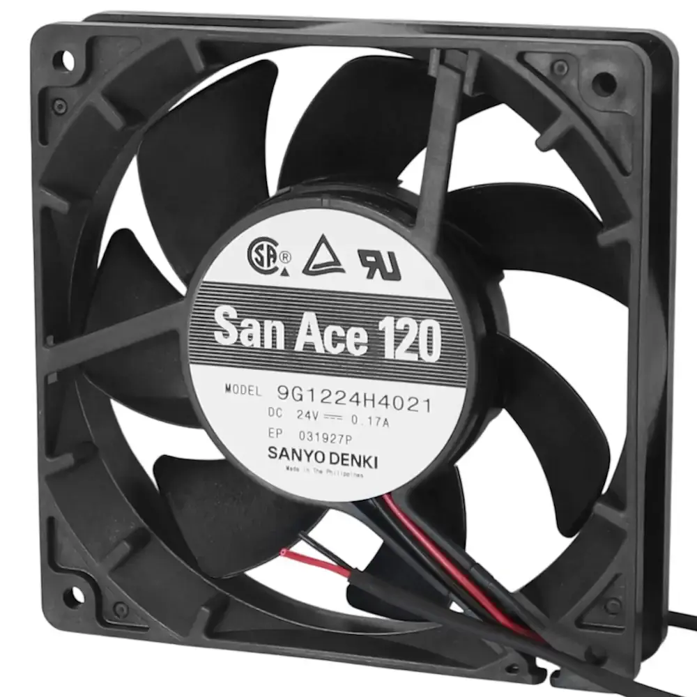 Produktfoto 1 von SANYO DENKI San Ace 120 Axiallüfter, 120x120x25mm, 24V-, 4W, 2,5m³/min, 43dBA