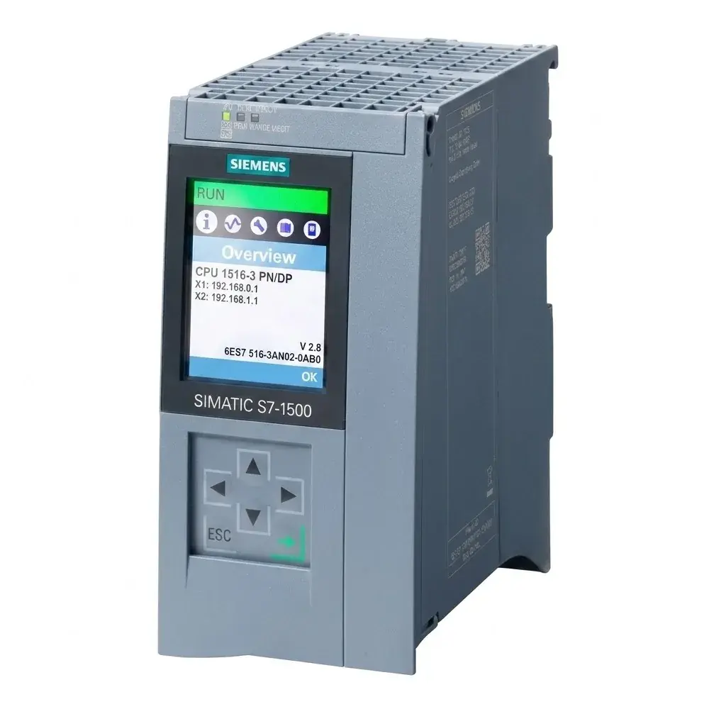 Produktfoto 1 von SIEMENS 6ES7516-3AN02-0AB0 SIMATIC S7-1500 Zentralbaugruppe, CPU 1516-3 PN/DP