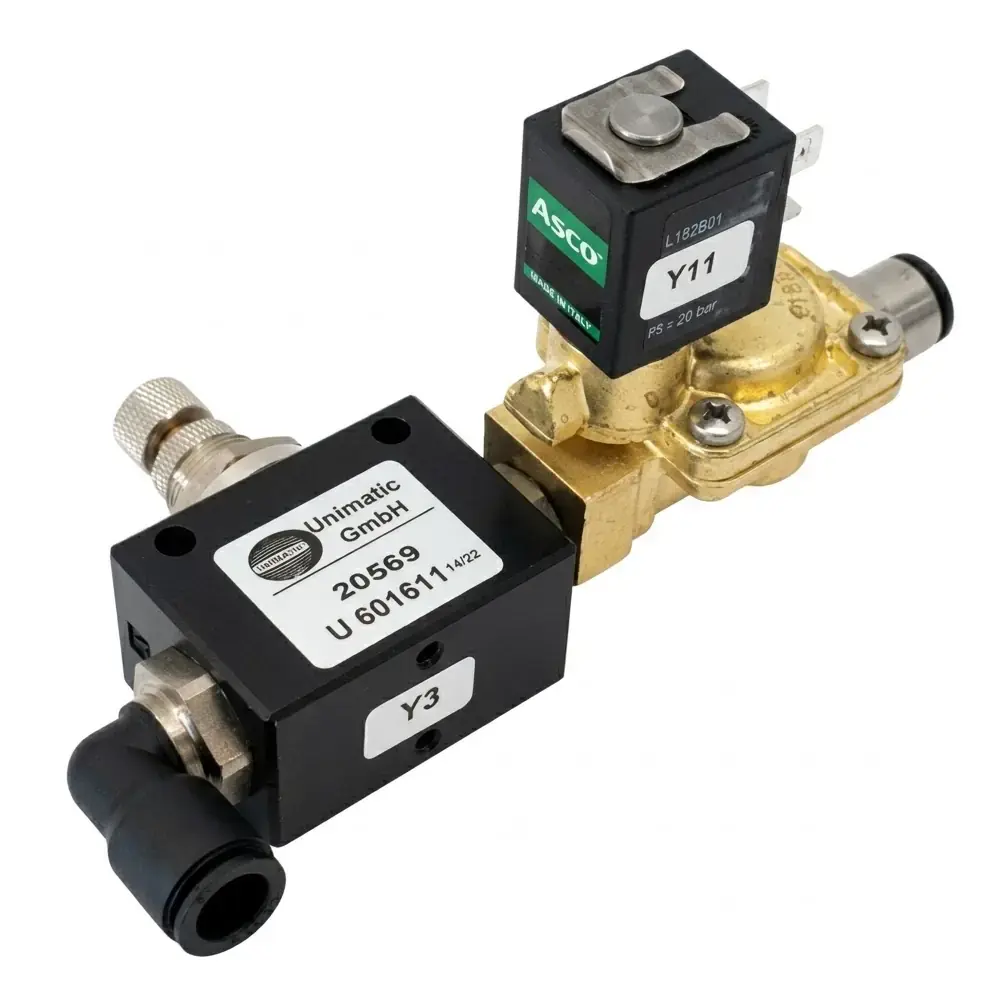 Produktfoto 1 von UNIMATIC U601611 2/2-Wege Magnetventil mit Drosselrückschlagventil, NC, 24V-, 5,5W