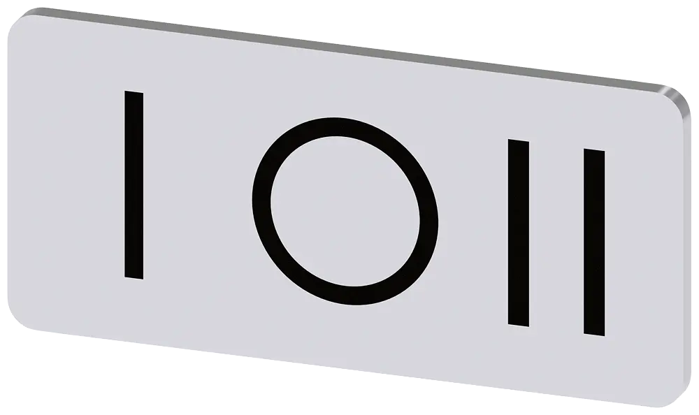 Produktfoto 1 von Bezeichnungsschild 12,5x27mm, Schild silber, Symbol: I* O II