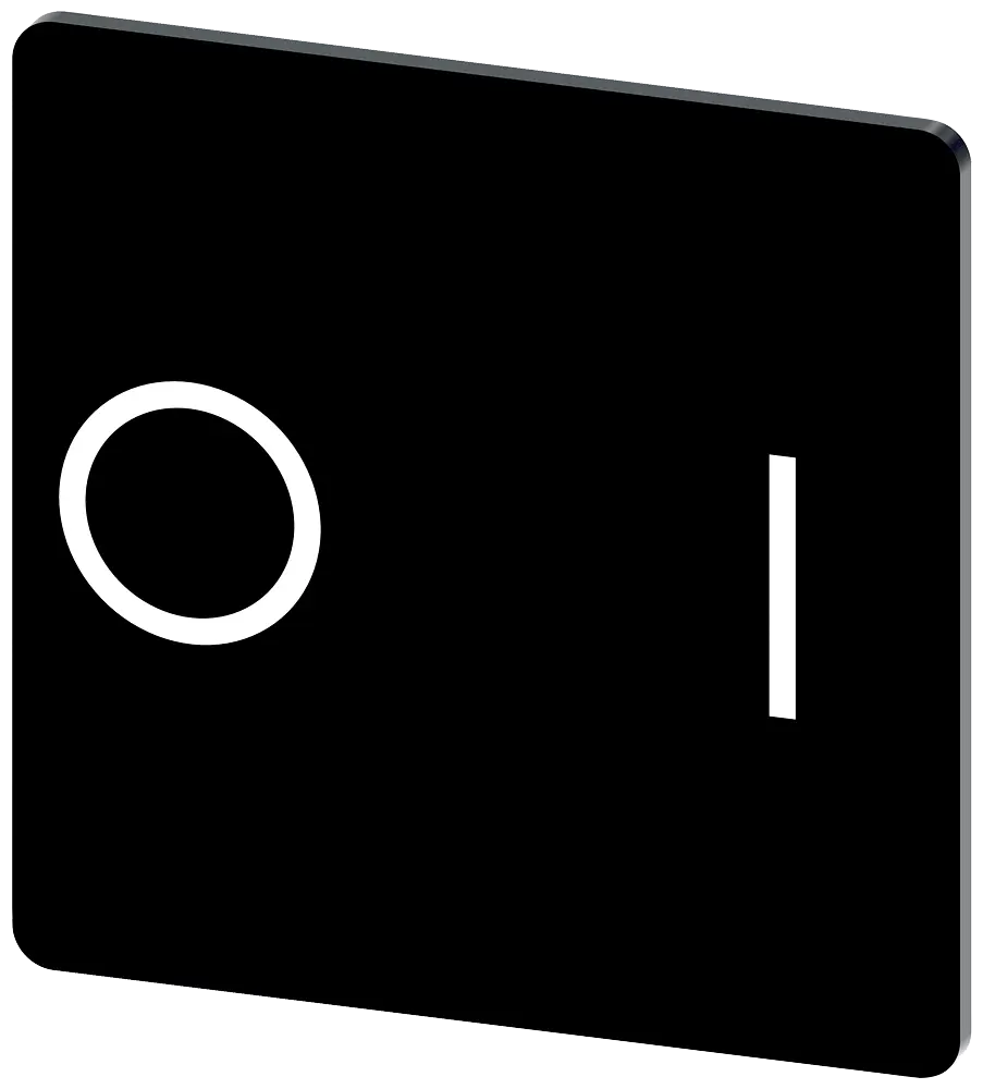Produktfoto 1 von Bezeichnungsschild 27x27mm, Schild schwarz, Symbol: O* I