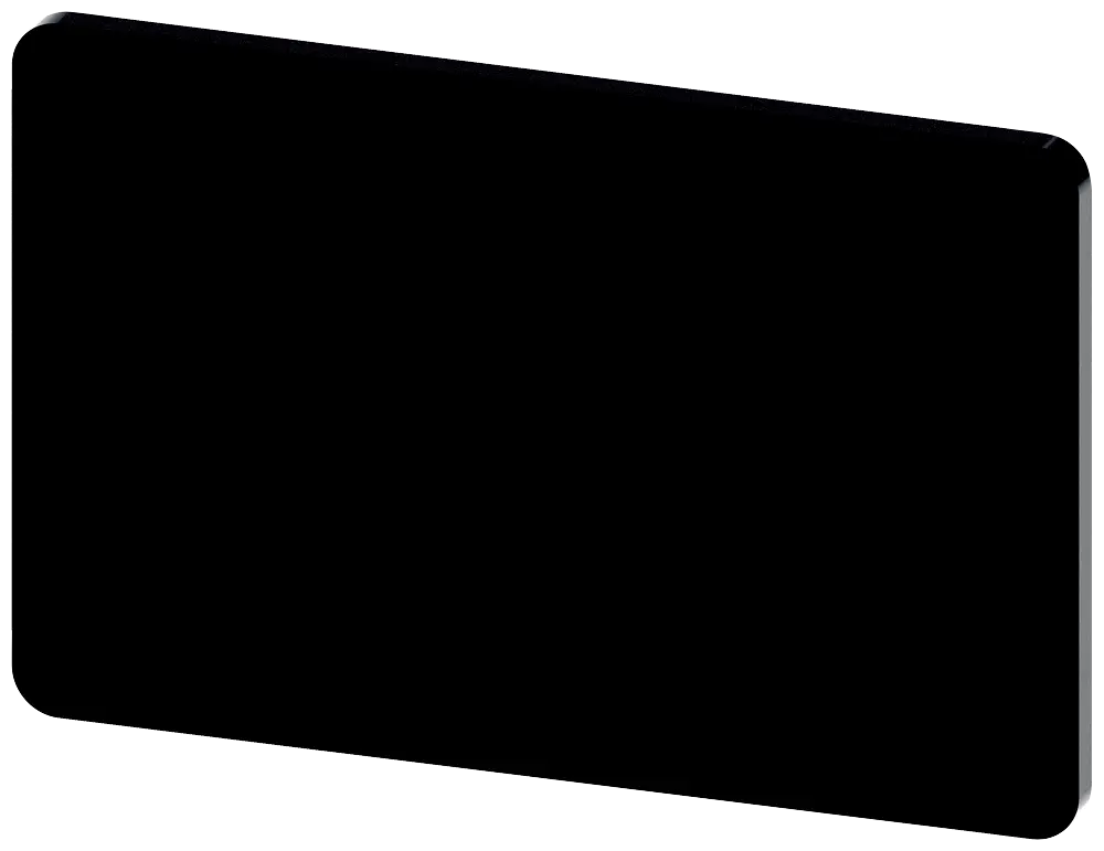 Produktfoto 1 von Bezeichnungsschild 17,5x27mm, Schild schwarz, ohne Aufschrift