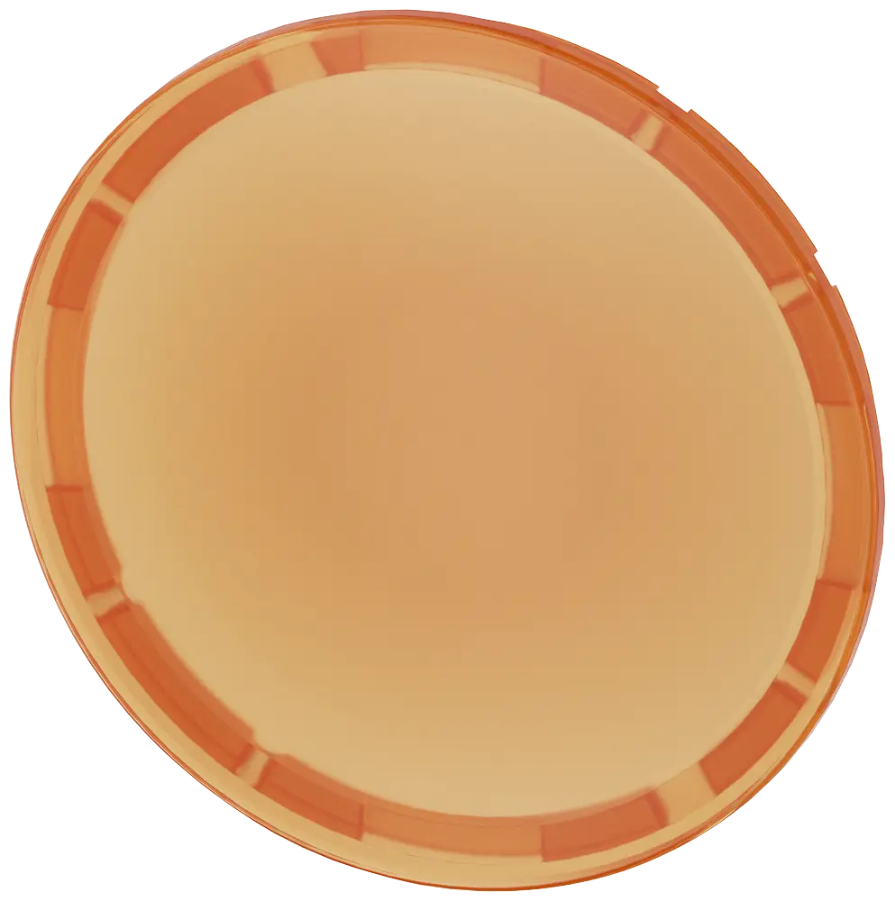 Druckknopf, amber, für Leuchtdrucktaster