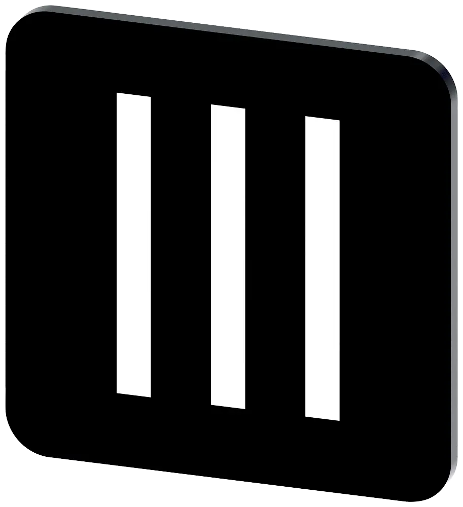Produktfoto 1 von Bezeichnungsschild 22x22mm, Schild schwarz, Symbol: III*