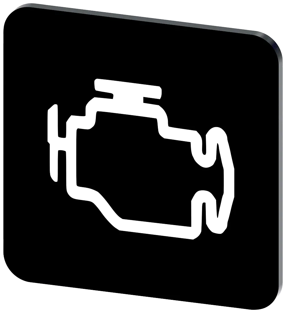 Produktfoto 1 von Bezeichnungsschild 22x22mm, Schild schwarz, Beschriftung: Motor