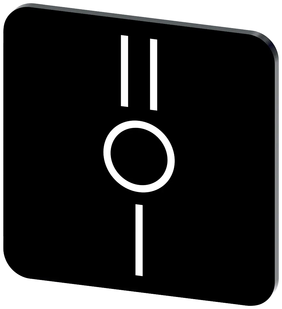 Produktfoto 1 von Bezeichnungsschild 22x22mm, Schild schwarz, Symbol: II* O I