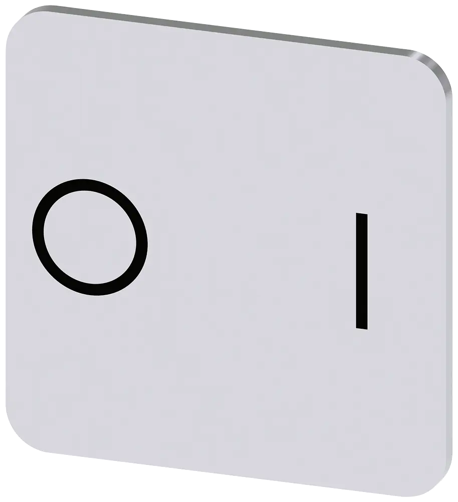 Produktfoto 1 von Bezeichnungsschild 22x22mm, Schild silber, Symbol: O* I