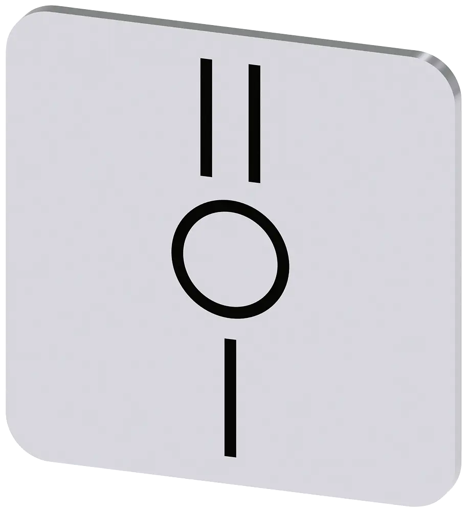 Produktfoto 1 von Bezeichnungsschild 22x22mm, Schild silber, Symbol: I* O II (untereinander)