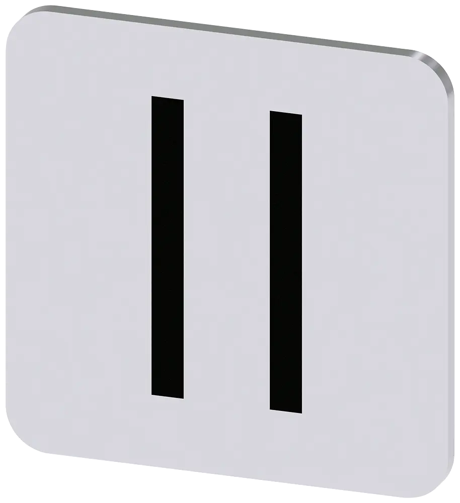 Produktfoto 1 von Bezeichnungsschild 22x22mm, Schild silber, Symbol: II*