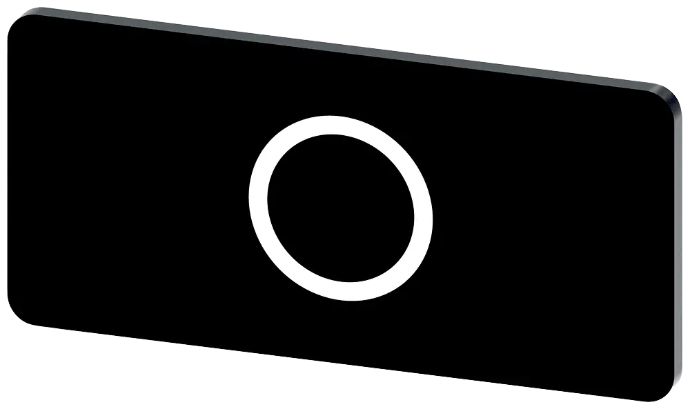 Produktfoto 1 von Bezeichnungsschild 12,5x27mm, Schild schwarz, Symbol: O*