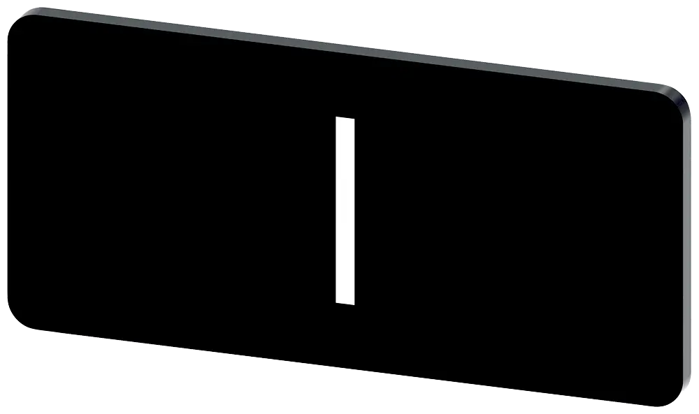 Bezeichnungsschild 12,5x27mm, Schild schwarz, Symbol: I*
