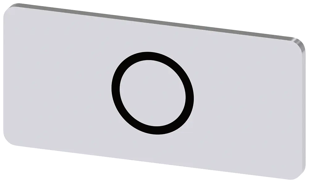 Produktfoto 1 von Bezeichnungsschild 12,5x27mm, Schild silber, Symbol: O*
