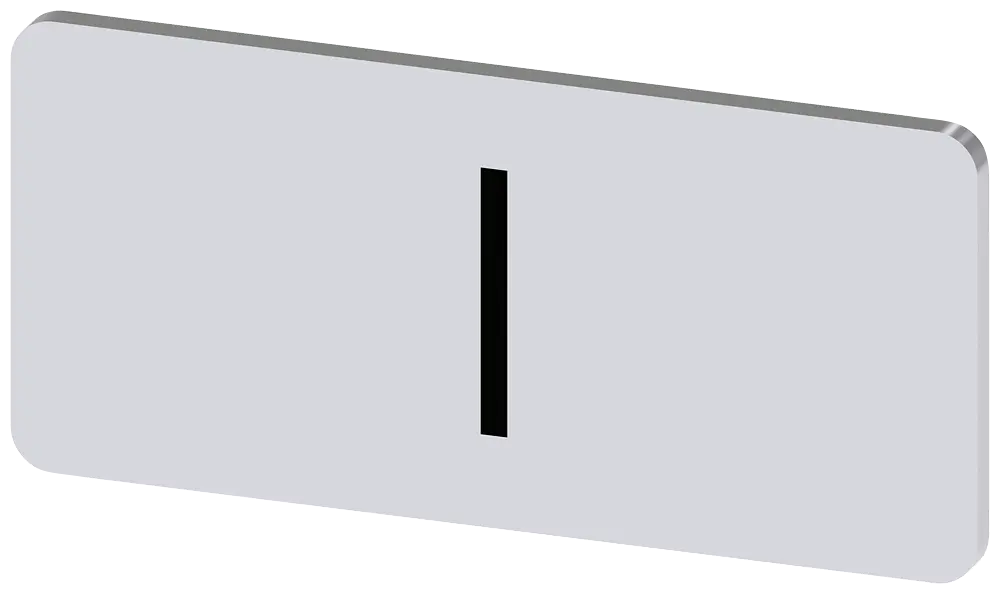 Produktfoto 1 von Bezeichnungsschild 12,5x27mm, Schild silber, Symbol: I*