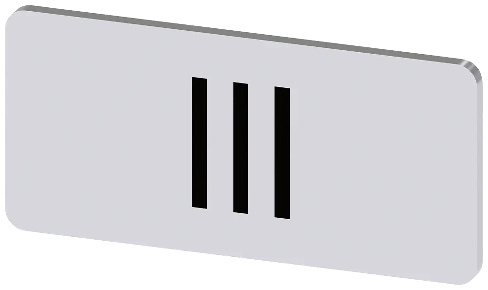 Produktfoto 1 von Bezeichnungsschild 12,5x27mm, Schild silber, Symbol: III*