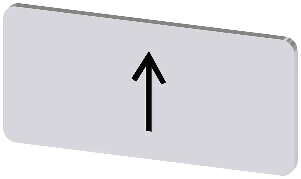 Produktfoto 1 von Bezeichnungsschild 12,5x27mm, Schild silber, Symbol: Pfeilrichtung nach oben