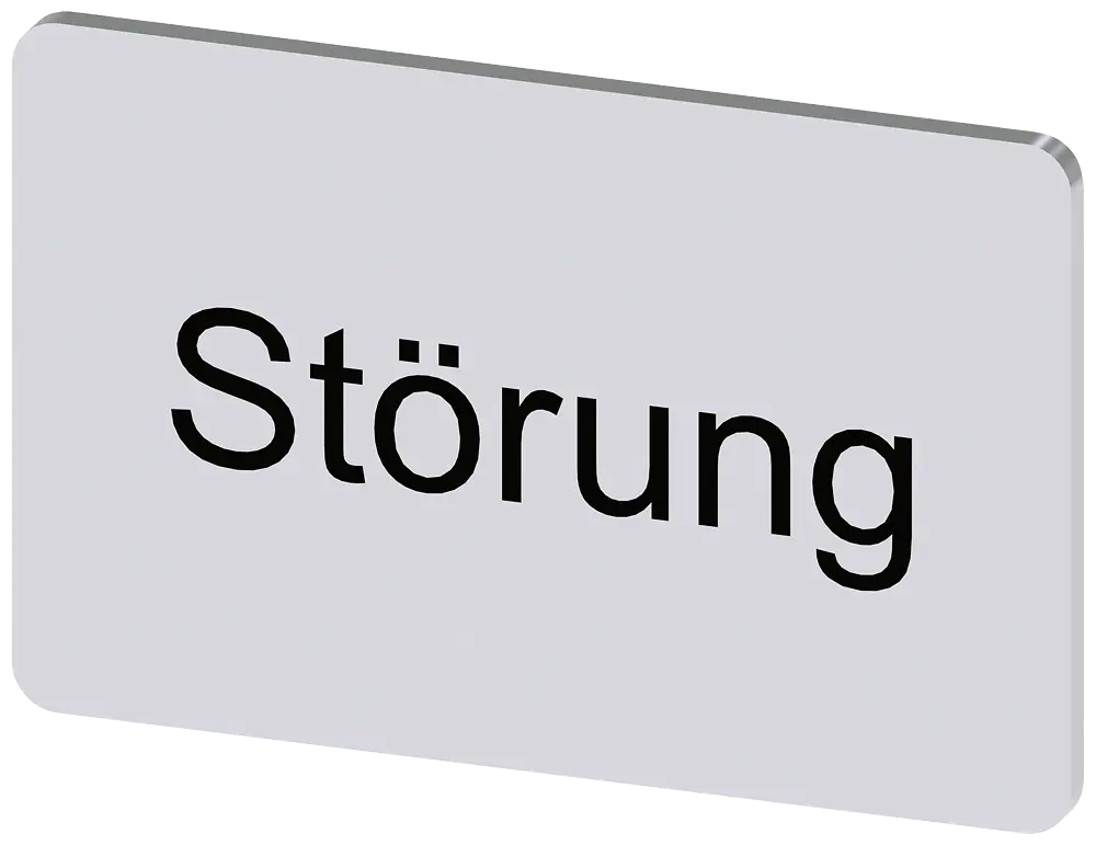 Produktfoto 1 von Bezeichnungsschild 17,5x27mm, Schild silber, Beschriftung: Störung